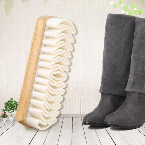 Βούρτσα καθαρισμού από σουέτ nubuck, απαλές τρίχες TPR Restore Nap, λαβή από ξύλο οξιάς 1