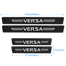 (4 Stück Einstiegsleisten) Einstiegsleistenaufkleber für Nissan Versa Logo 2023, Kofferraumstoßstange