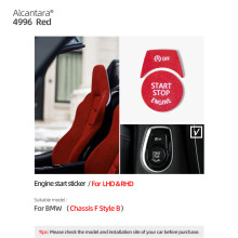 (4996 Stil B) Alcantara Motorstart-Stopp-Knopf-Zieraufkleber kompatibel mit F20 F21 F40 F30 F34
