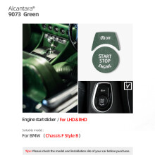 (9073 Stil B) Alcantara Motorstart-Stopp-Knopf-Zieraufkleber kompatibel mit F20 F21 F40 F30 F34
