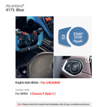 (4175 Stil C) Alcantara Motorstart-Stopp-Knopf-Zieraufkleber kompatibel mit F20 F21 F40 F30 F34