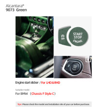 (9073 Stil C) Alcantara Motorstart-Stopp-Knopf-Zieraufkleber kompatibel mit F20 F21 F40 F30 F34