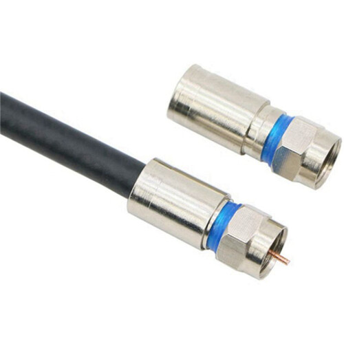60Pcs RG6 F Compression Connector RF Wire Connector Solderless Adapter