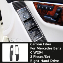 (V-Rechts) Carbonfaser-Modifikationsabdeckungen, Zierleisten, Dekoraufkleber, kompatibel mit Mercedes