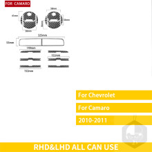 (5) Kompatibel mit Chevrolet Camaro 2010–2015 Zubehör Auto-Innenausstattung aus Kohlefaser