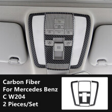 (O-Front) Carbonfaser-Modifikationsabdeckungen, Zierleisten, Dekoraufkleber, kompatibel mit Mercedes