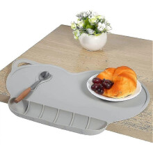 Baby-Platzset mit Saugnapf, wiederverwendbare Silikonmatte für Tische, wasserdichte, rutschfeste Essunterlage für Hochstühle und Reisen
