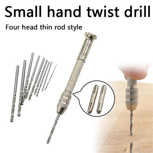 Mini Hand Drill with Interchangeable Collet System for Guitar  and Small Crafts 2