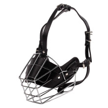 Museruola per Bull Terrier in acciaio regolabile con imbottitura in neoprene, per addestramento e prevenzione morsi.