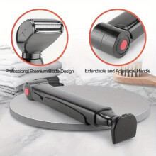 Épilateur dorsal rechargeable, manche ergonomique long pour hommes, lames en acier inoxydable sûres et design pliable