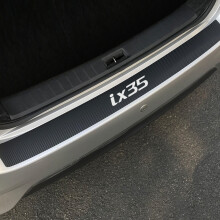Auto-Kofferraumschutzplatte, kratzfeste Zierleistenaufkleber, Auto-Heckstoßstangenschutz aus Kohlefaser,