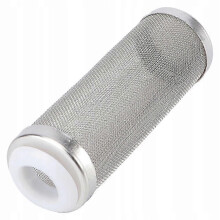 Protezione per filtro in acciaio inox per filtri per acquario, copertura a rete cilindrica da 8,5 cm, protezione anti-aspirazione