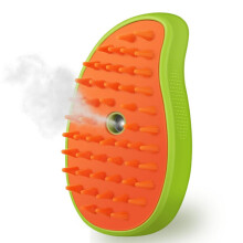 Escova a Vapor para Pets Recarregável 3 em 1, Remove Pelo e Massageia, Design Ergonómico e Carregamento USB