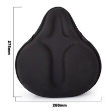(Black)Thickened Sponge Seat Cushion Bike Bicycle Soft Saddle Electric Scooter Comfortable Breathable