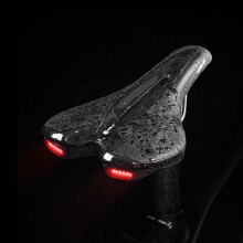 (style 1)Road Bike Saddle MTB Bicycle Seat With Warning Taillight USB Charging Mountain Cycling Racing