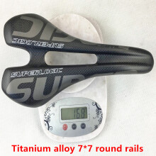 superlogic mountain bike full carbon saddle Titanium 7*7mm road bicycle saddle MTB front sella sillin