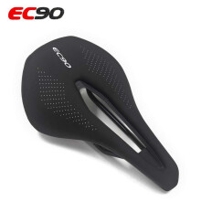 (Black)EC90 MTB Road Bike Saddles PU Ultralight Breathable Comfortable Seat Cushion Bike Racing Saddle