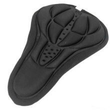 (Conventional-Black)Soft 3D Padded Cycling Bicycle MTB Bike Saddle Seat Cover Cushion Sponge Foam Comfortable