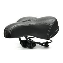 (Black)Hollow Bicycle Saddle Mountain Road Bike Cycling Seat Soft Cushion Pad Shock Absorbing Comfortable