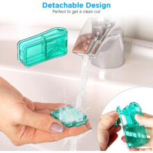 Coupe-Comprimé avec Compartiment de Rangement, Design en V pour une Coupe Précise, Compact et Portable