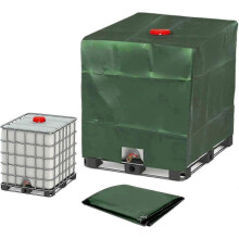 Copertura Protettiva per Serbatoio IBC 1000L, Impermeabile Antigelo con Accesso Superiore e Laterale, Telo in Tessuto Oxford 210D