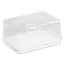 Keramische botervloot met deksel, luchtdichte container voor het vers houden van boter op het aanrecht en voor het bewaren van boter in de keuken.