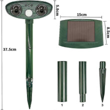 Cat and Dog Repeller, Solar Powered with PIR Motion Detection, IP44 Waterproof for Outdoor Use in Yard, Lawn, Farm