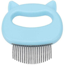 Cat Deshedding Brush for Undercoat with Curved Teeth, Ergonomic Handle and ABS Plastic to Reduce Shedding