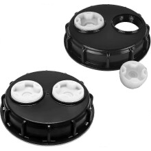 Tappo per serbatoio IBC da 163 mm con doppia valvola di sfiato, coperchio ventilato impermeabile per contenitori d'acqua IBC, 2 pezzi