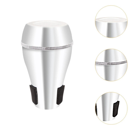 Silver Bb Trombone Straight Mute for Beginners, Lightweight Durable Practice Accessory 2