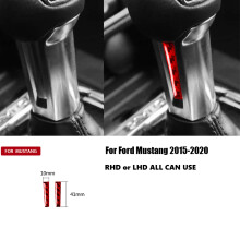 (A10) Kompatibel mit Mustang 2015–2020 Zubehör Rote Carbonfaser-Innenausstattung