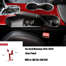 (B) Kompatibel mit Mustang 2015–2020 Zubehör Rote Carbonfaser-Innenausstattung