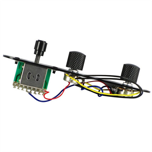 Prewired Control Plate Kit with 3Way Switch and Output Jack for Telecaster Quick Installation 1