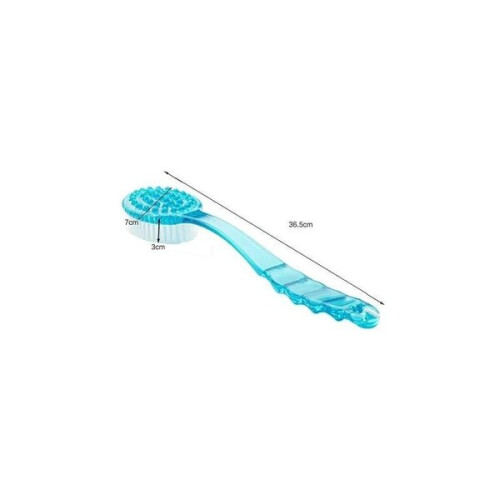 Shower Brush with Extended Handle for Back Cleaning, Bath Massage Scrubber with Hanging Loop 2