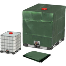 IBC Tankhoes 210D Oxford Stof, Waterdicht Stof- en Algenwerend Dekzeil voor 1000L IBC Tank met Kleptoegang