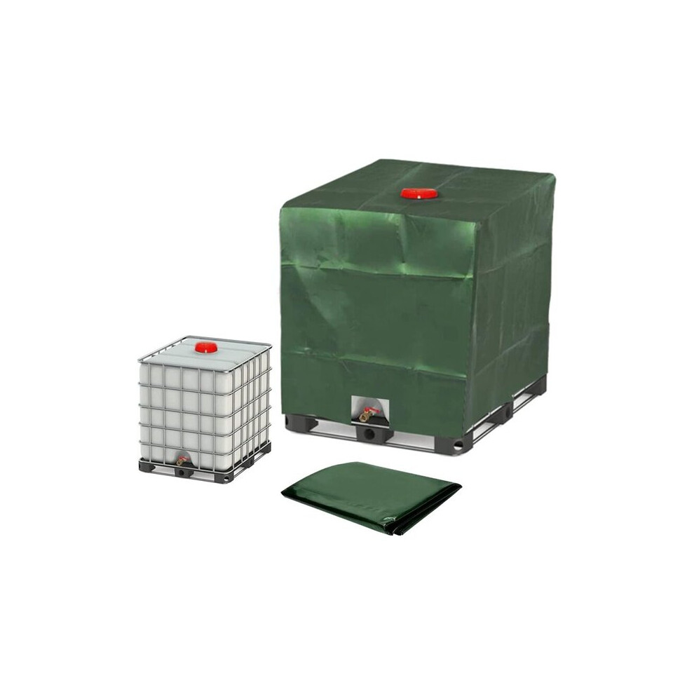 IBC Water Tank Cover 210D Oxford Fabric, Water Dust Snow Resistant for 1000L IBC, Algae Prevention Protective Cover with Valve Access