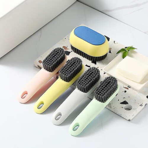 2-Piece Soft Bristle Shoe Brush Set, Gentle on Leather Fabric, Includes Hanging Hook 1