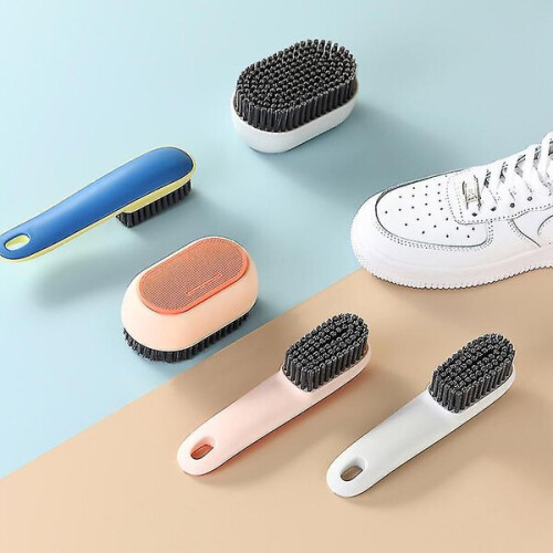 2-Piece Soft Bristle Shoe Brush Set, Gentle on Leather Fabric, Includes Hanging Hook 2