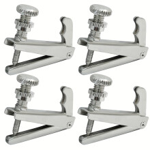 Silver Violin Fine Tuners 4/4 3/4, Durable Metal String Adjusters Set of 4 for Precise Pitch Adjustment