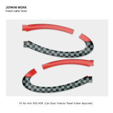(JCW) Türverkleidungs-Lederaufkleber kompatibel mit MINI COOPER R55 R56 R57 R58 R59 Autozubehör