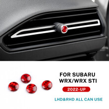 (Rot) Echter, weicher Carbonfaser-Aufkleber, kompatibel mit Subaru WRX/WRX STI 2022 2023 (Rechts- und