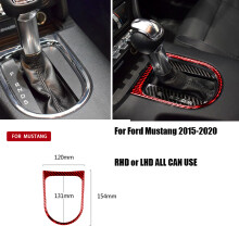 (R) Kompatibel mit Mustang 2015–2020 Zubehör Rote Carbonfaser-Innenausstattung