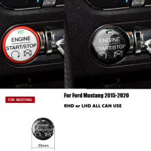 (A8) Kompatibel mit Mustang 2015–2020 Zubehör Rote Carbonfaser-Innenausstattung