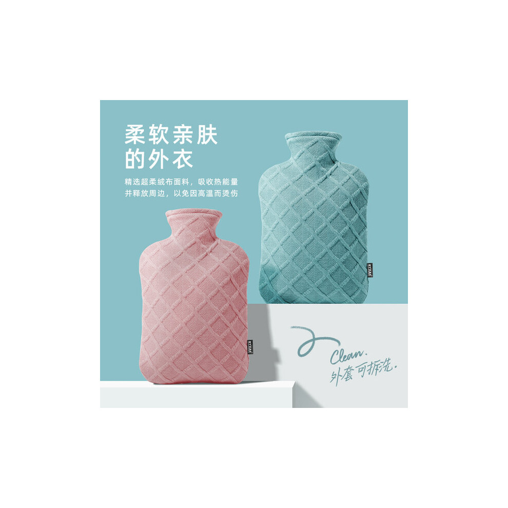 Large Capacity Hot Water Bottle 2 Litre, Thermoplastic Rubber Hot Cold Compress for Muscle & Joint Pain