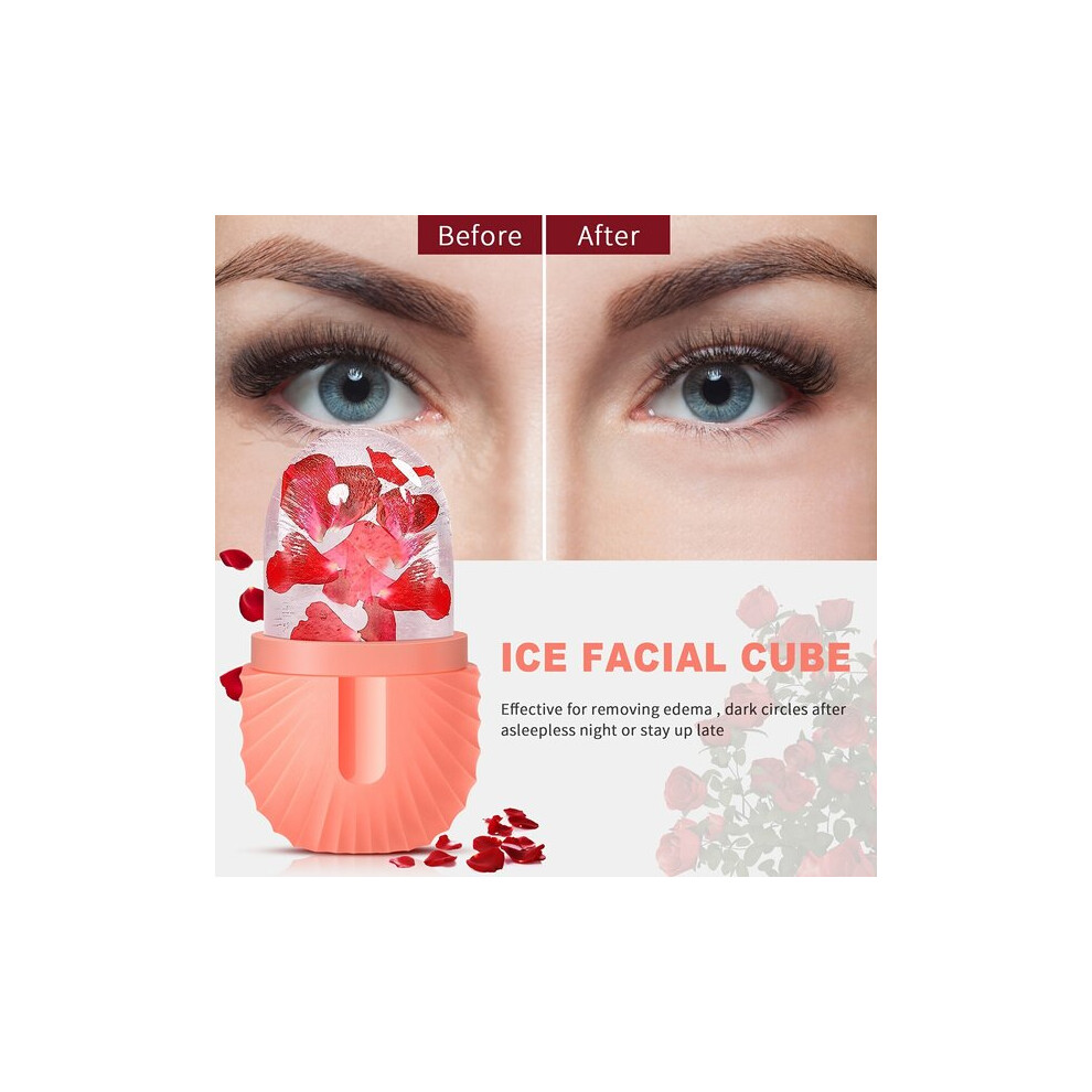 Cold Compress Ice Roller, Silicone Facial Massager for Reducing Swelling, Reusable Skincare Tool for Face and Eye Area