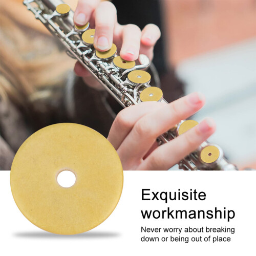 Flute  Pads Set with Yellow Felt, Multiple Sizes for Flute Maintenance, 16 Pcs 1