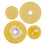 Flute  Pads Set with Yellow Felt, Multiple Sizes for Flute Maintenance, 16 Pcs 4
