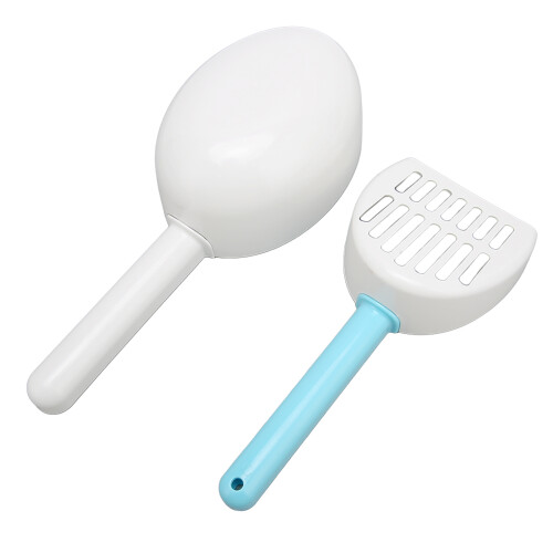 Double Deck ABS Cat Litter Scooper with Holder – Portable Pet Cleaning Tool 2