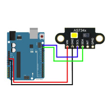 2X GY-AS7341 Zichtbare Infrarood Kleurenspectrometer Sensormodule Kleurtemperatuur Verlichtingssterkte Kleurmeting Detectie B