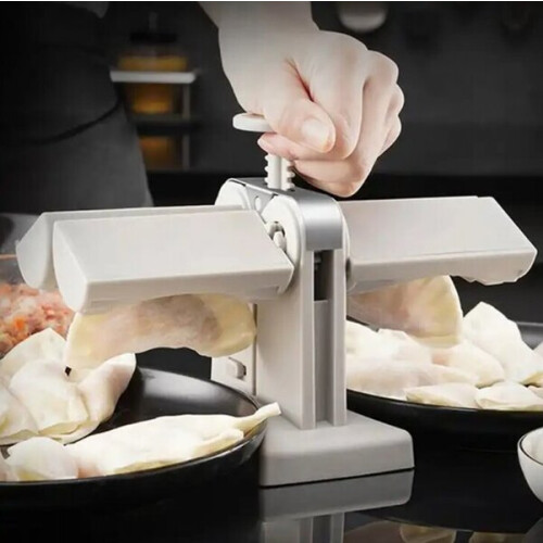 Household Dumpling Maker Machine, Dual Moulds for Batch Making, Durable Plastic Easy to Wash 2